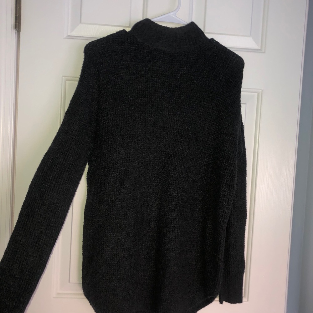 Grey Mock Neck Sweater